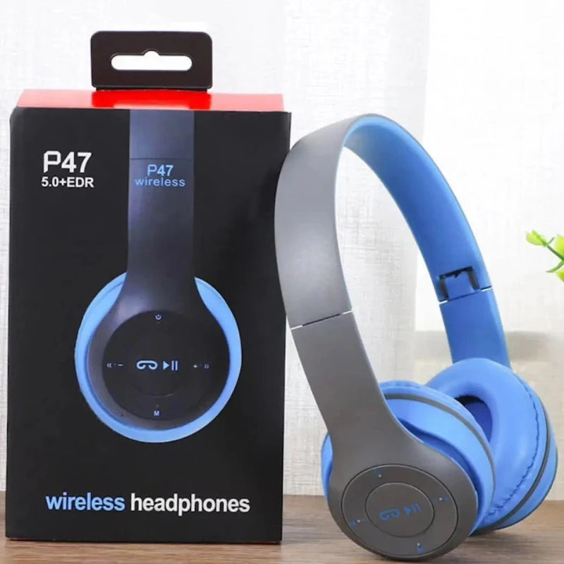 Stereo P47 Headset 5.0 Bluetooth Headset Folding Series Wireless Sports Game Headset for iPhone XiaoMi