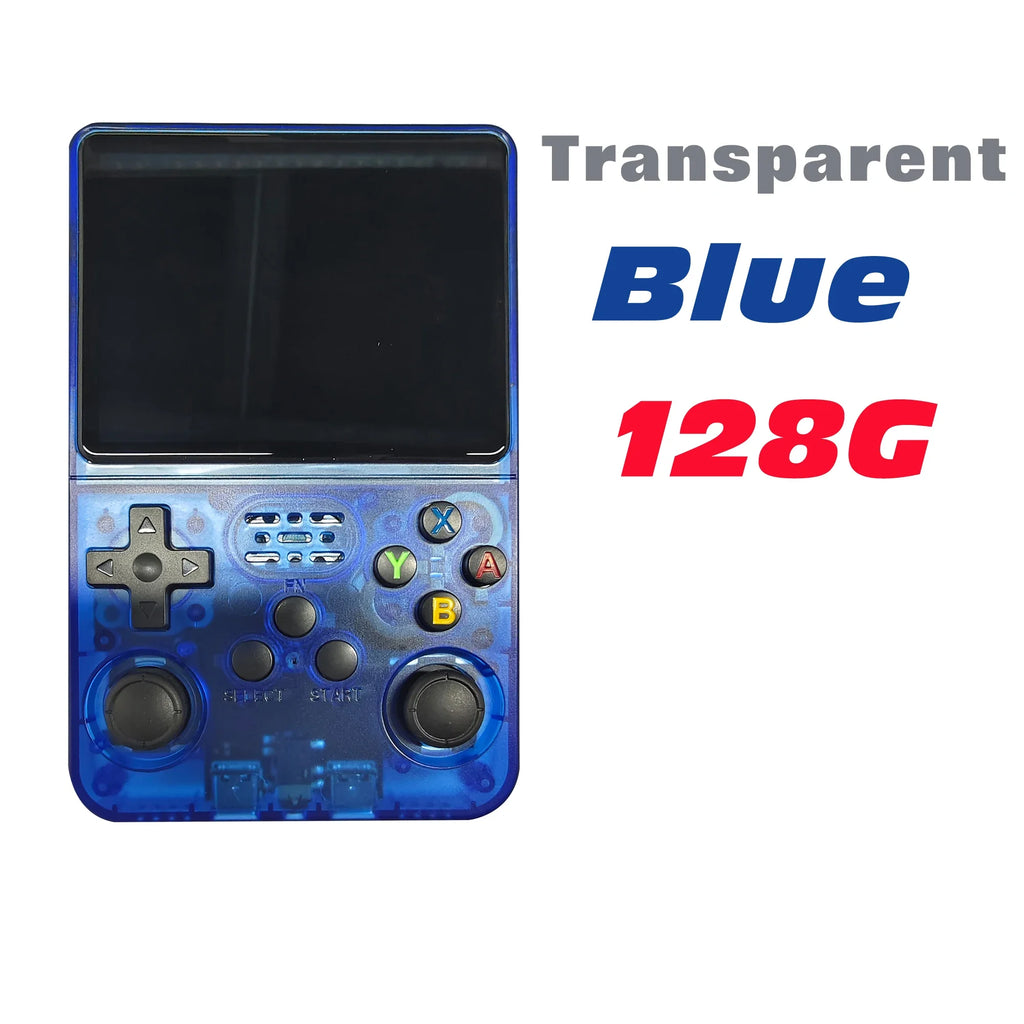 Portable R36S Handheld Game Player 3.5 Inch IPS Display 128GB Linux System Preloaded Retro Games Pocket Console