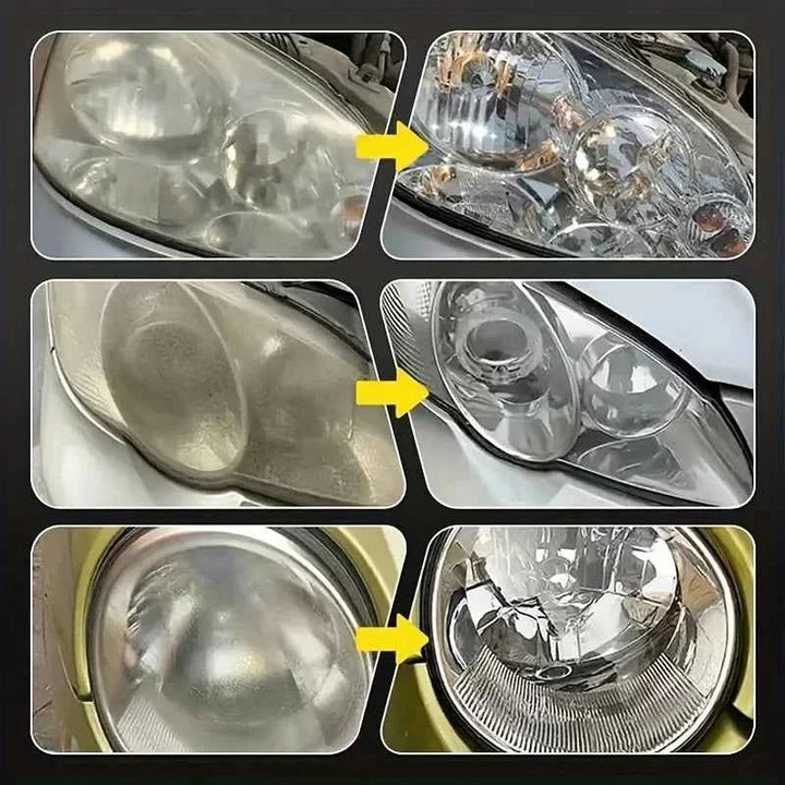 Car Headlight Restoration Polishing Kit - Scratch Remover & Oxidation Cleaner Repair Paste for Headlamp Assembly