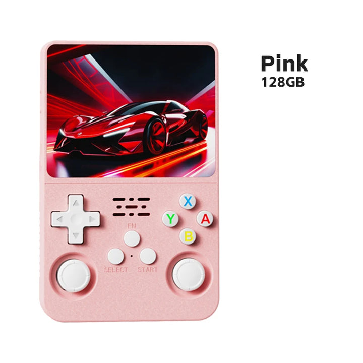 Portable R36S Handheld Game Player 3.5 Inch IPS Display 128GB Linux System Preloaded Retro Games Pocket Console