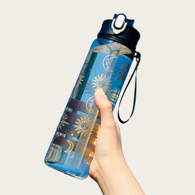 750ml Large Capacity Leak Proof Sports Water Bottle Portable Handle for Outdoor Activities