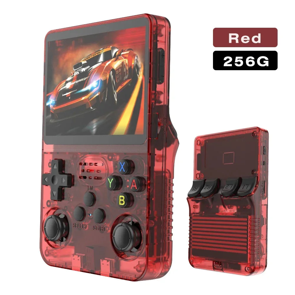 Portable R36S Handheld Game Player 3.5 Inch IPS Display 128GB Linux System Preloaded Retro Games Pocket Console