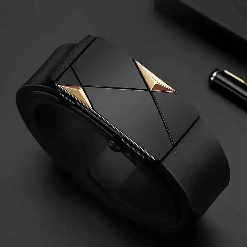 Stylish Men's PU Leather Belt - Fashion Belts for Daily Life, Leisure, Party, Festival, Work, and Business Automatic Buckle
