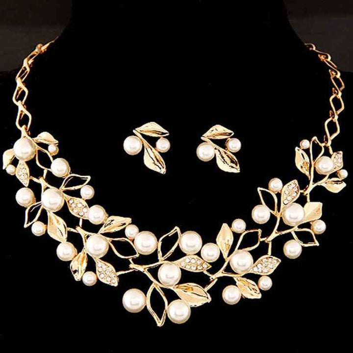 Temperament necklace earrings set