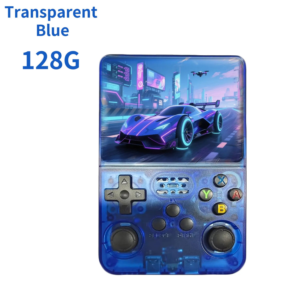 Portable R36S Handheld Game Player 3.5 Inch IPS Display 128GB Linux System Preloaded Retro Games Pocket Console