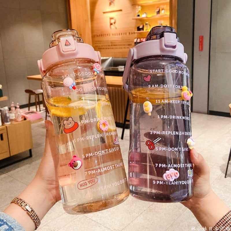 Large Plastic Cup Portable Water Bottle