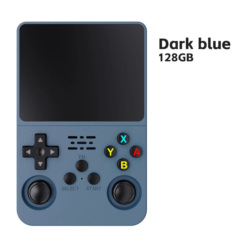 Portable R36S Handheld Game Player 3.5 Inch IPS Display 128GB Linux System Preloaded Retro Games Pocket Console