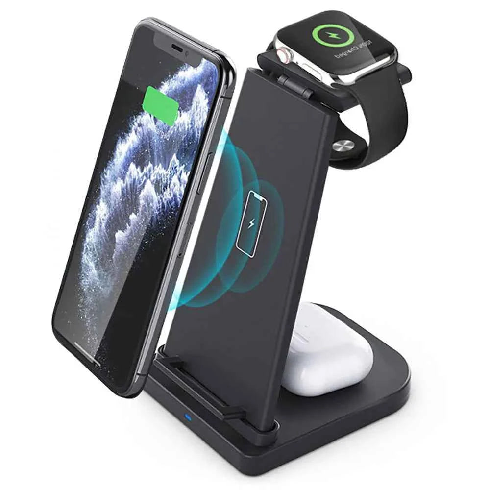 Three-in-one charging phone headset watch charging bracket smart charging base is suitable for Apple series products