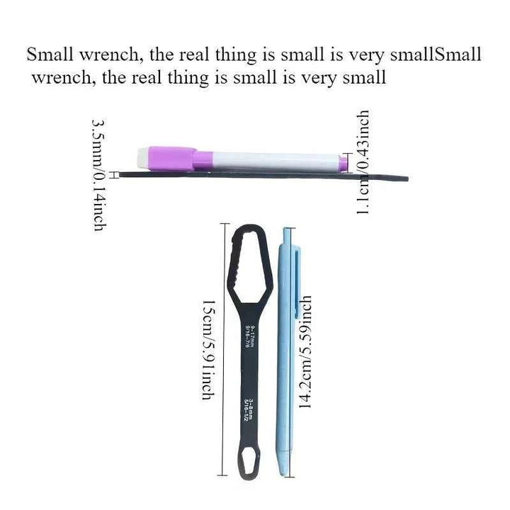 1pc Universal Double Ended Wrench, Self-Tightening 3-17mm Screw Nuts Repair Wrench, Double-Headed Ratchet Spanner, Adjustable