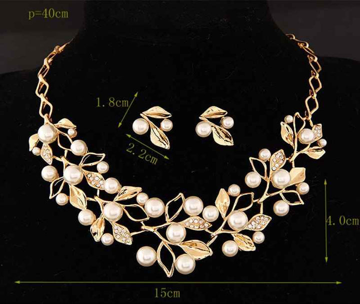 Temperament necklace earrings set