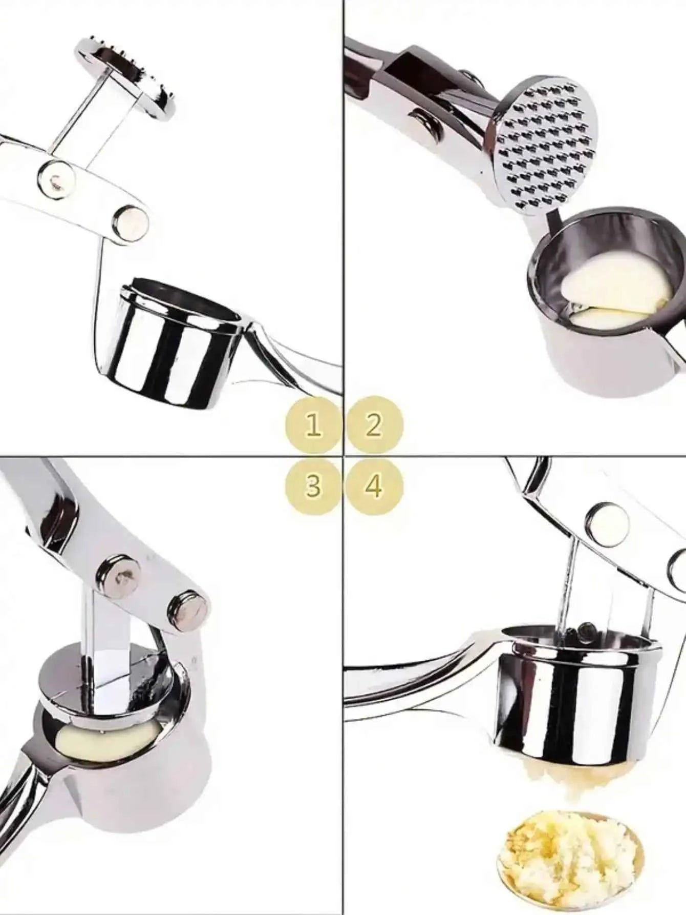 1pc, Garlic Press Washable Garlic Crusher Ginger Juicer Garlic Masher, Garlic Minver, Kitchen Supplies, Kitchen Gadgets