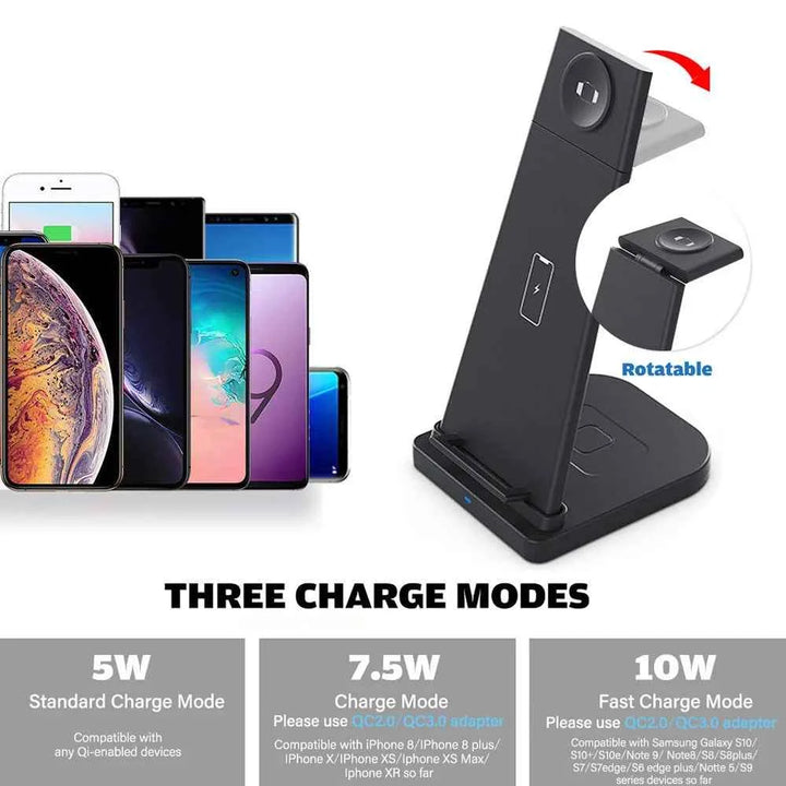Three-in-one charging phone headset watch charging bracket smart charging base is suitable for Apple series products