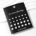 12 Pairs Of Luxurious, Simple, Shiny, And Caring Zirconia Decorative Earrings Are Suitable For Gifts To Parties,And Couples