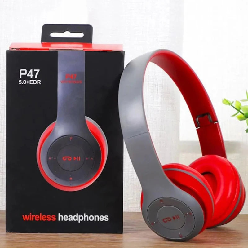 Stereo P47 Headset 5.0 Bluetooth Headset Folding Series Wireless Sports Game Headset for iPhone XiaoMi