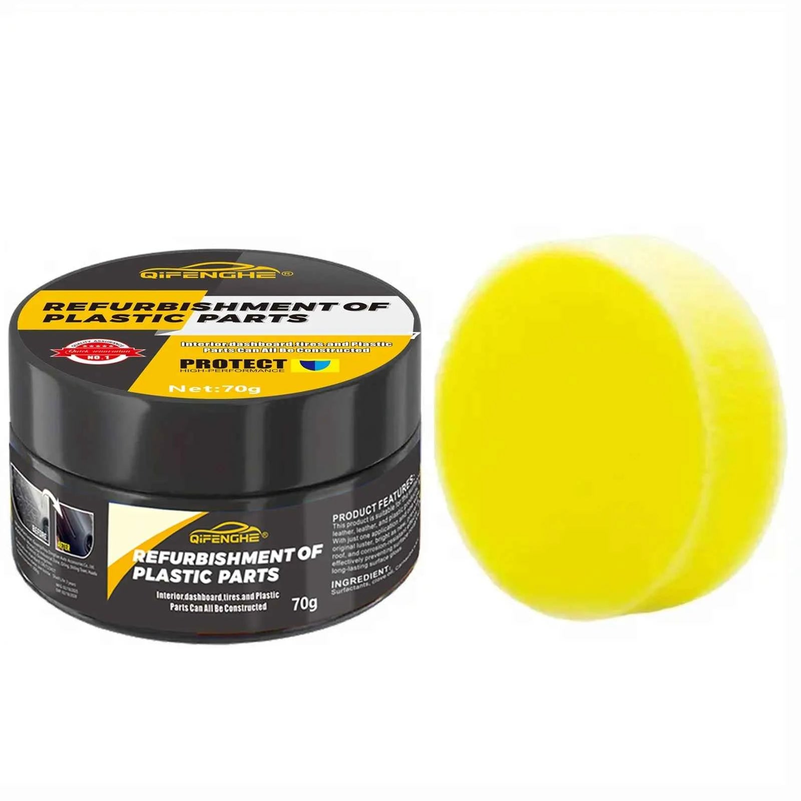 automotive plastic repair agent-interior and exterior plastic polishing wax, scratch repair anti-aging cream, suitable for tires