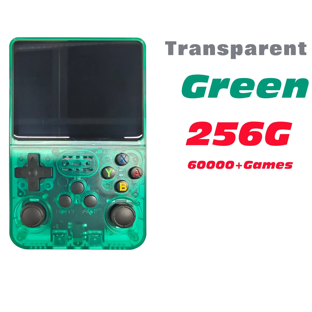 Portable R36S Handheld Game Player 3.5 Inch IPS Display 128GB Linux System Preloaded Retro Games Pocket Console