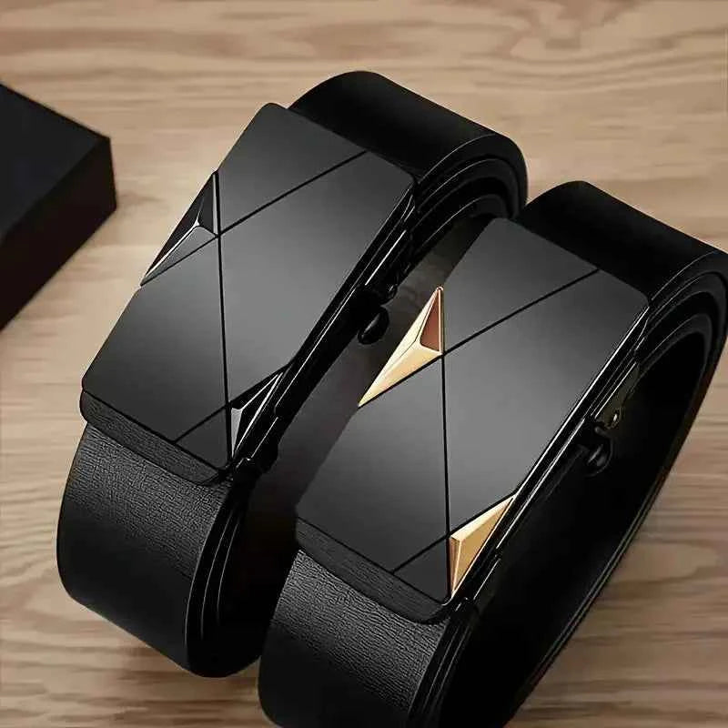 Stylish Men's PU Leather Belt - Fashion Belts for Daily Life, Leisure, Party, Festival, Work, and Business Automatic Buckle
