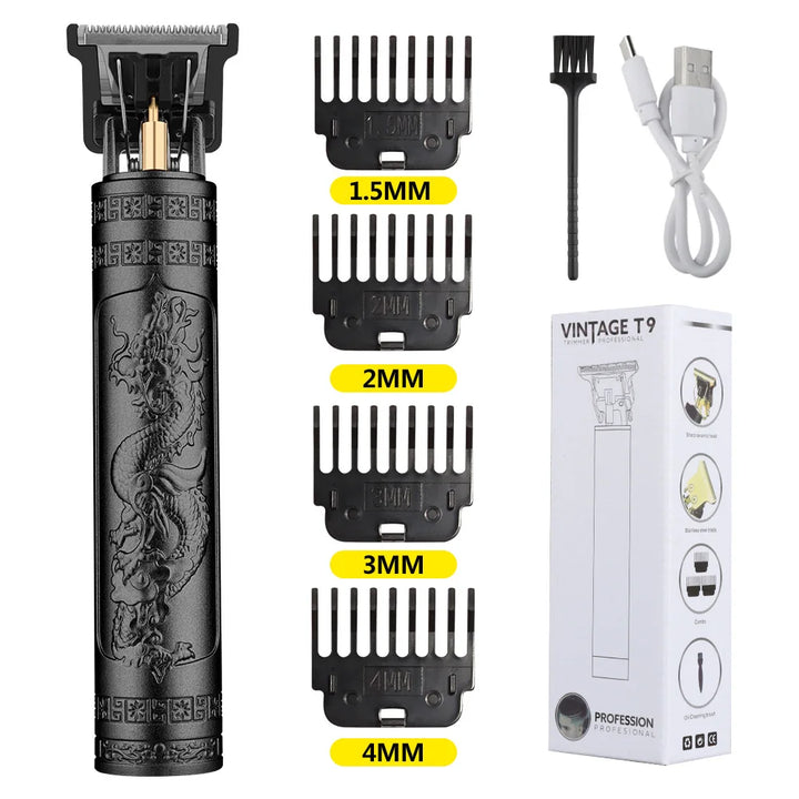 Retro T9 Original Haircutting Machine Set Jackets Trimmer Men's Electric Shaver Male Lence Pro Barber Shaver for Sensitive Areas