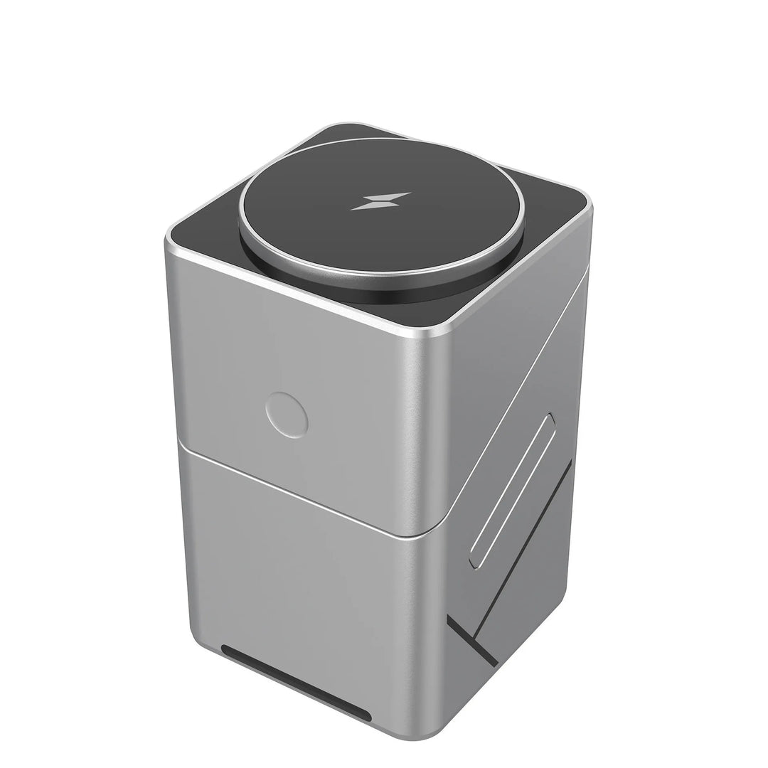 Electric rotating magnetic suction three-in-one wireless charger automatically applies to Apple mobile phone digital watch 15W