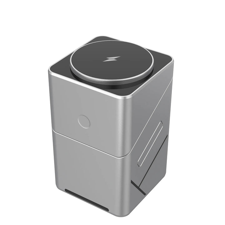 Electric rotating magnetic suction three-in-one wireless charger automatically applies to Apple mobile phone digital watch 15W