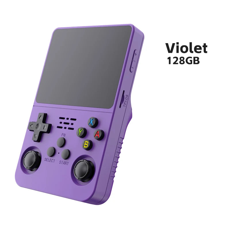 Portable R36S Handheld Game Player 3.5 Inch IPS Display 128GB Linux System Preloaded Retro Games Pocket Console