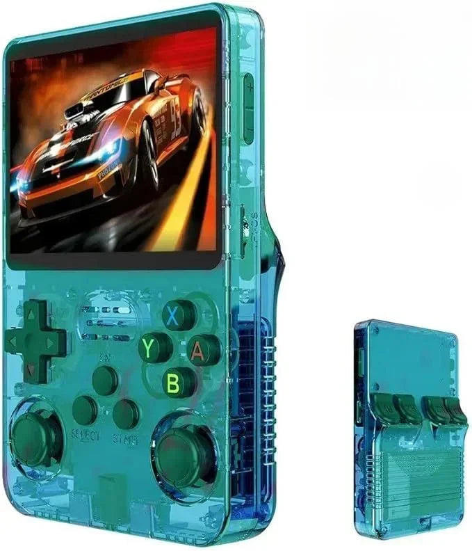 Portable R36S Handheld Game Player 3.5 Inch IPS Display 128GB Linux System Preloaded Retro Games Pocket Console