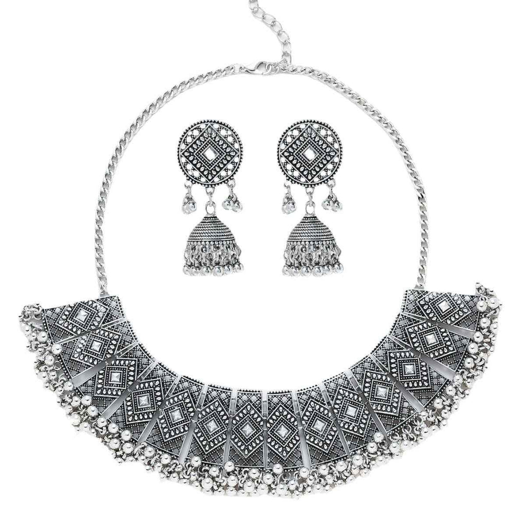 Personalized Retro Minority Ethnic Style Bohemian Water Ripple Necklace And Earrings Suite Ladies