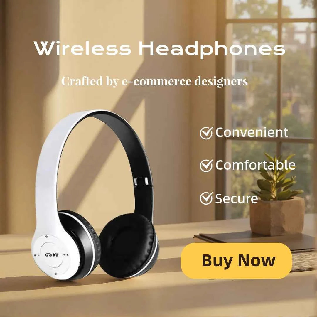 Hifi Sound Bluetooth Headphones Wireless Over-Ear Headsets with Microphone Noise Reduction Comfortable for Travel And Home Use