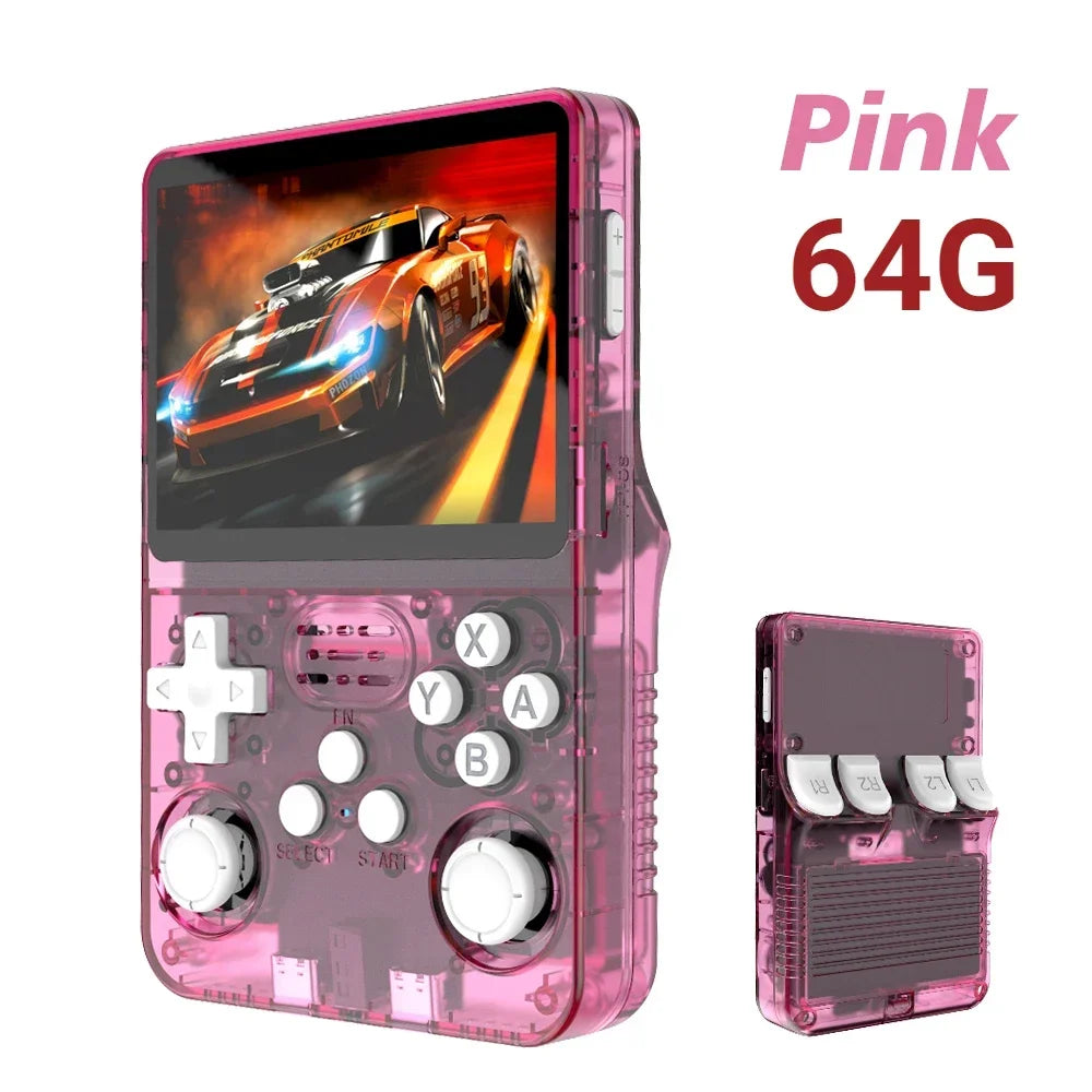 Portable R36S Handheld Game Player 3.5 Inch IPS Display 128GB Linux System Preloaded Retro Games Pocket Console