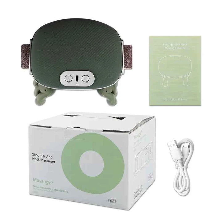 Bionic Neck Shoulder Massager Multifunctional 3-Level Cervical Massage Electric Heating Kneading Muscles Massage  Neck Waist Leg